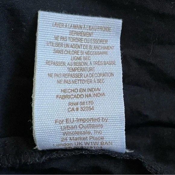 Free People Crazy For Love Dress Black Embroidered Beaded V-Neck Women’s Small - Picture 7 of 10